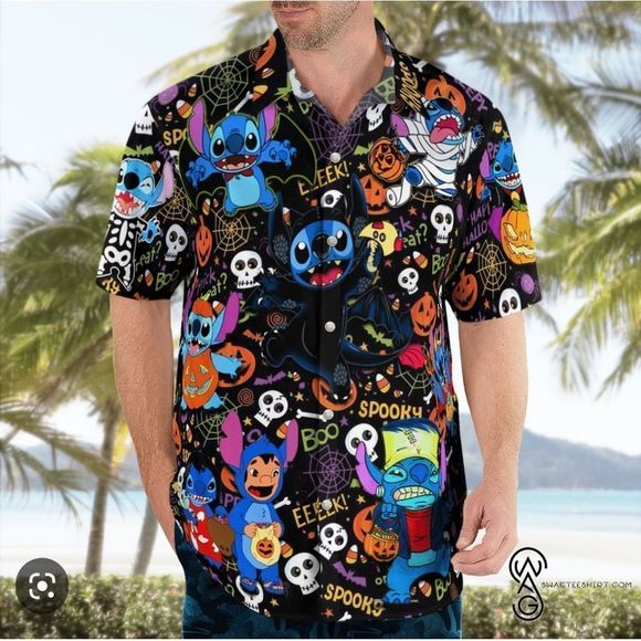 Other - ❗SOLD❗Disney Halloween Stitch Themed Button Down Shirt